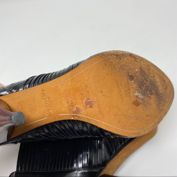 GIVENCHY | Strappy Patent Peep Toe Booties - Picture 6 of 6